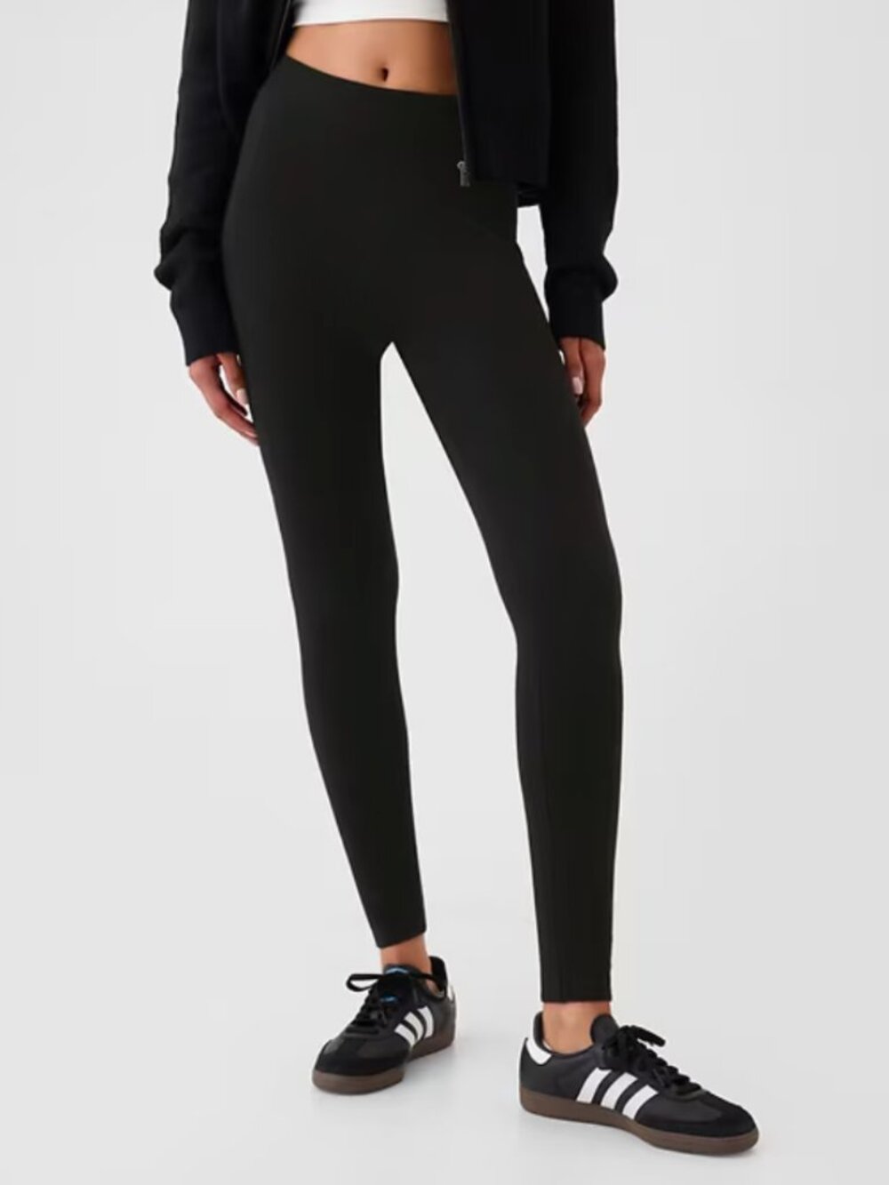 GAP CashSoft Black Ribbed Knit Sweater Leggings, NEW